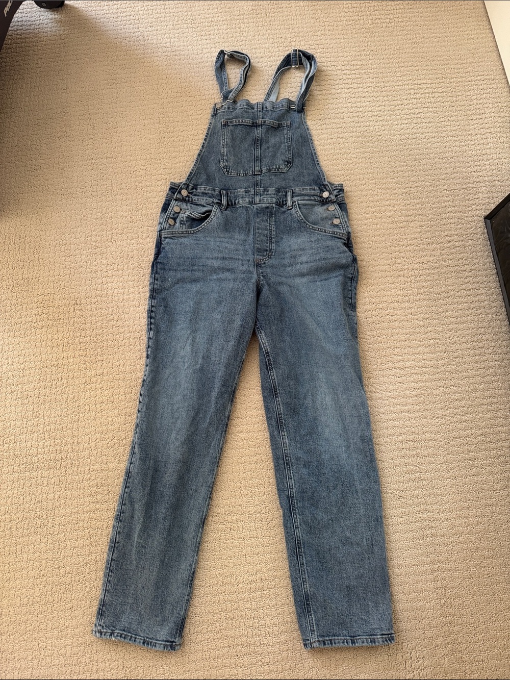 Silver Jeans Women's Blue Denim Baggy Overalls